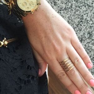 Stella & Dot stacked-look ring in silver